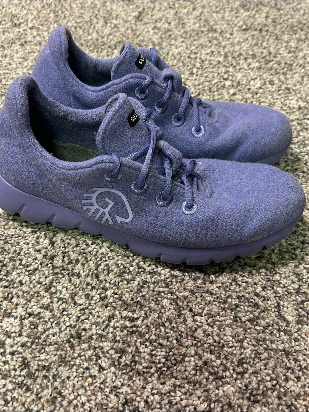 GIESSWEIN Womens Running Shoes Purple Merino Wool Runners, Size EU 39 USA 8.5